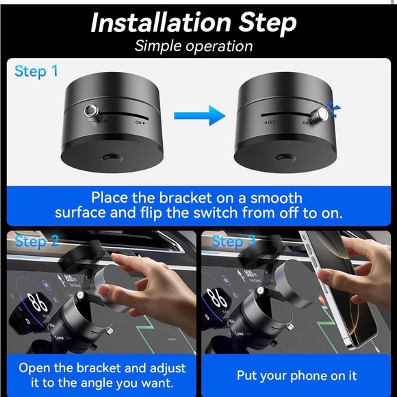 360-Degree Vacuum Suction Rotating Phone Holder - Picture 2 of 11